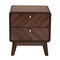 Baxton Studio Markell Mid-Century Transitional Walnut Brown Finished Wood 2-Drawer Nightstand 233-13271-ZORO - alternate 7